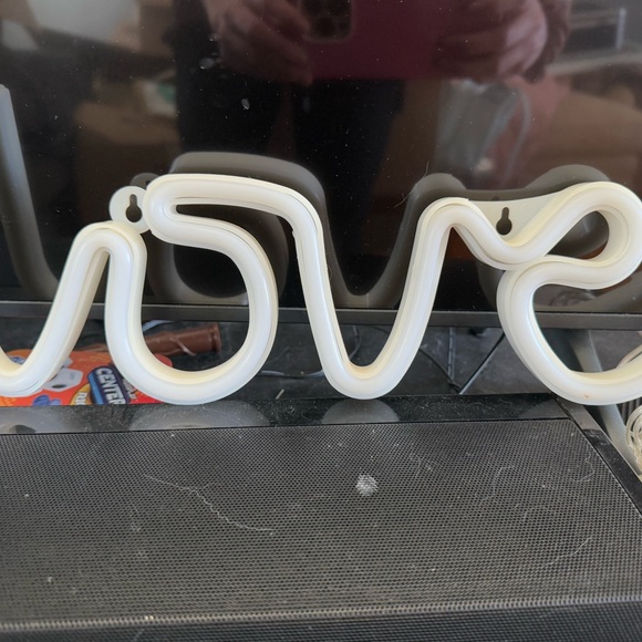 White Love Neon Sign - Picture 4 of 4